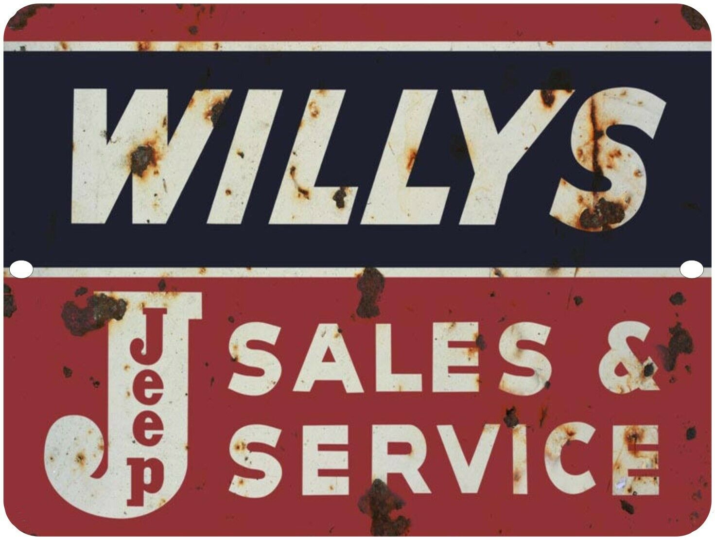 Willys Jeep Vintage Looking Reproduction Metal Aluminum Tin Sign 9x12