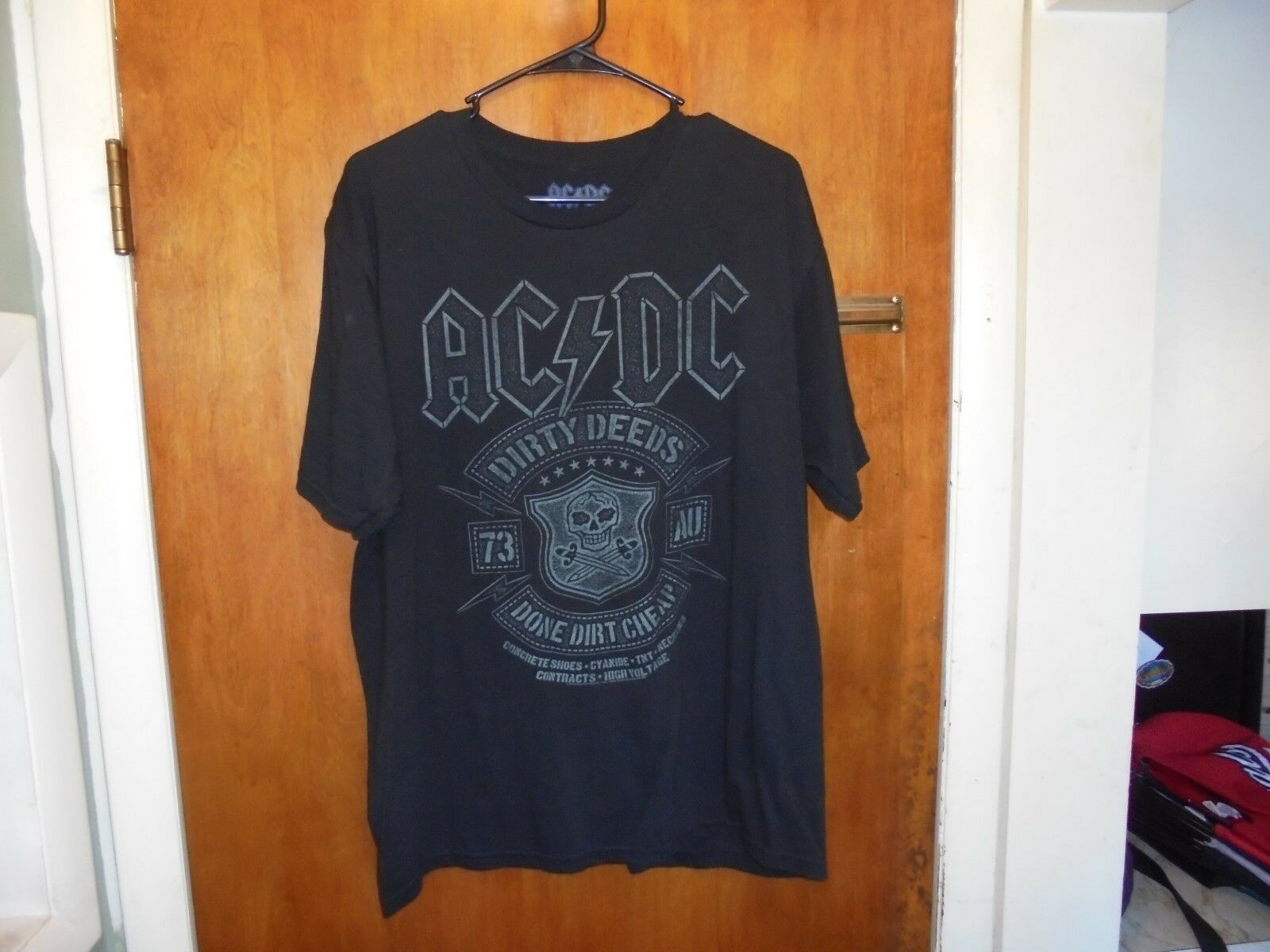 Ac/dc : Dirty Deeds T Shirt Black Extra Large Size ( Xl )