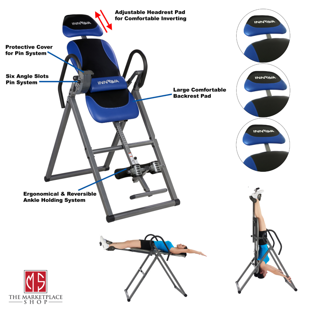 Inversion Table For Back Therapy, Heavy Duty Adjustable Stretcher, Pain Relief