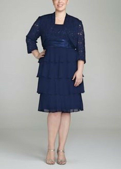 R M Richards 2 Piece Navy Dress Size 10  Nwt Mother Of The Bride