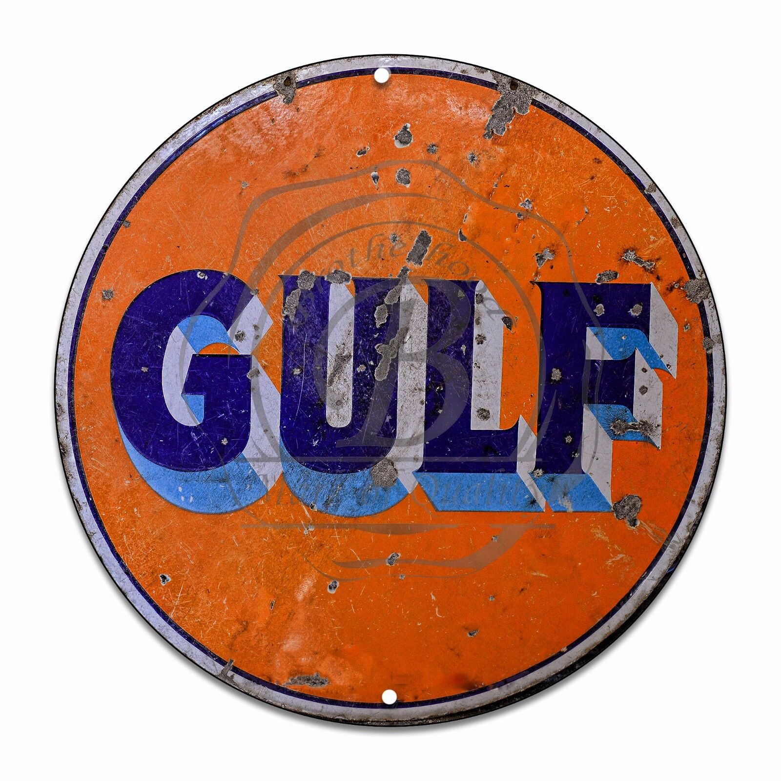 Vintage Design Sign Metal Decor Gas And Oil Sign - Gulf Motor Oil And Gasoline