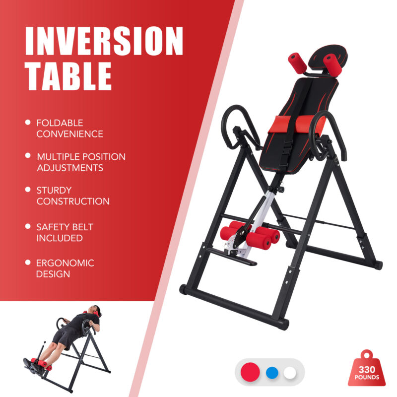 2021heavy Duty Inversion Table For Back Therapy Pain Relief Adjustable Stretcher
