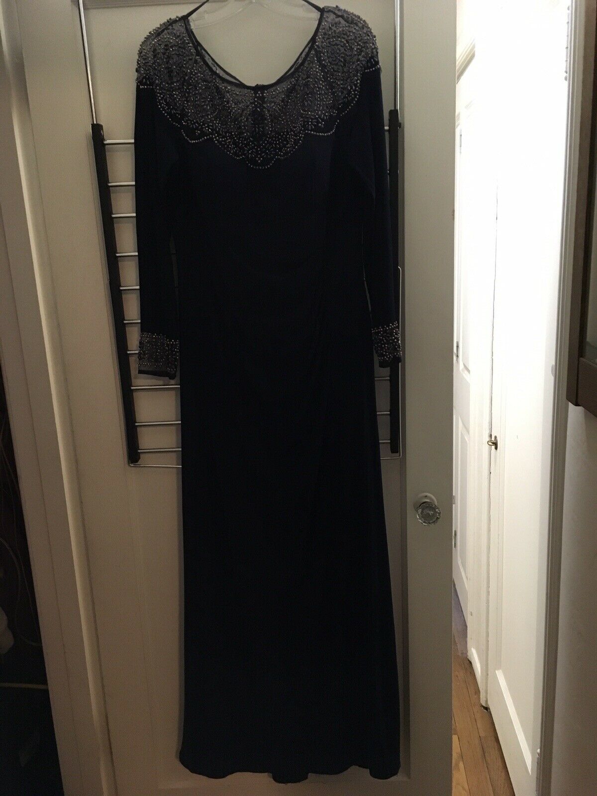 Mother Of Bride, Cruise Formal Midnight Blue Beaded Dress 16