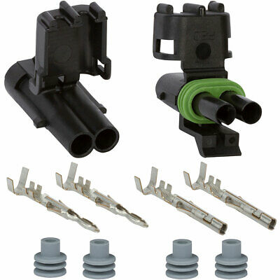 Genuine Delphi Weather Pack 2 Way 16-14 Awg Connector Kit